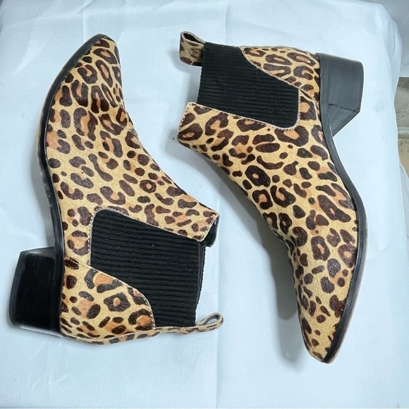 Dolce Vita Leopard print calf hair Chelsea boots 6.5 - Picture 7 of 7